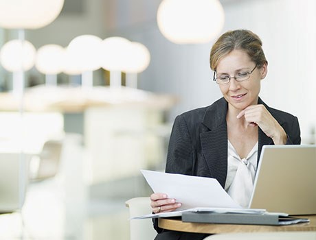 Business woman working