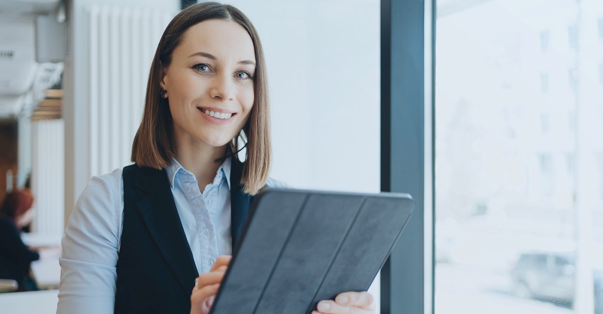 Woman with tablet